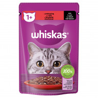 Whiskas Mokra karma dla dorosłych kotów sos z wołowiną 85 g