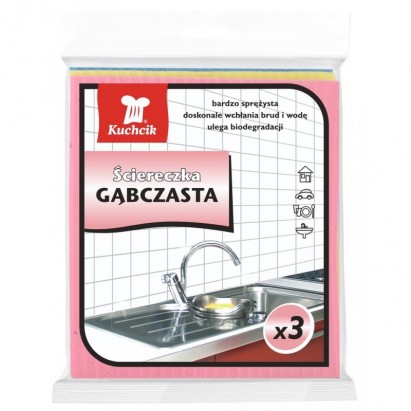 Aku Kuchcik Ściereczka Gąbczasta 3 szt.