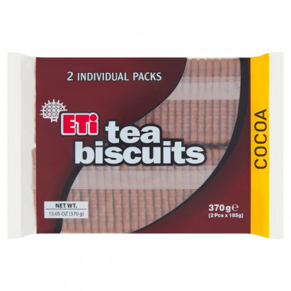 Tea Biscuit Cocoa Herbatniki 370 g (2 x 185 g)
