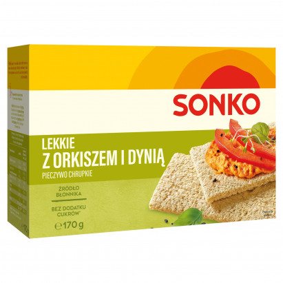 Sonko Pieczywo chrupkie lekkie z orkiszem i dynią 170 g