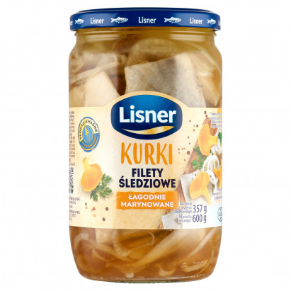 Lisner Filety śledziowe łagodnie marynowane kurki 600 g