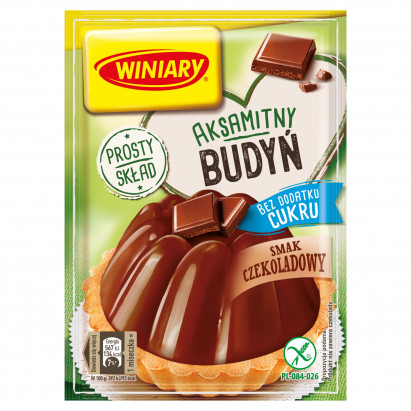 Winiary Budyń bez dodatku cukru smak czekoladowy 38 g