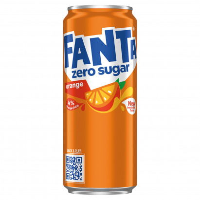 Fanta Zero Sugar Napój gazowany o smaku pomarańczowym 330 ml