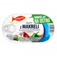 Graal Filety z makreli w ostrym sosie pomidorowym z jalapeno 170 g