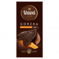 Wawel Czekolada gorzka 64 % cocoa skórka pomarańczy 90 g