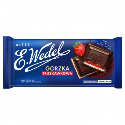 E. Wedel Czekolada gorzka truskawkowa 100 g