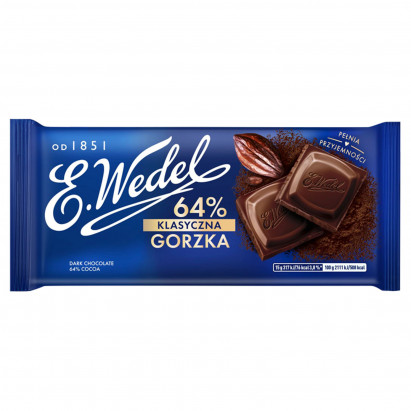 E. Wedel Czekolada klasyczna gorzka 64 % 90 g 