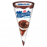 Zott Monte Lody śmietankowe i lody czekoladowo-orzechowe z sosem czekoladowo-orzechowym 120 ml