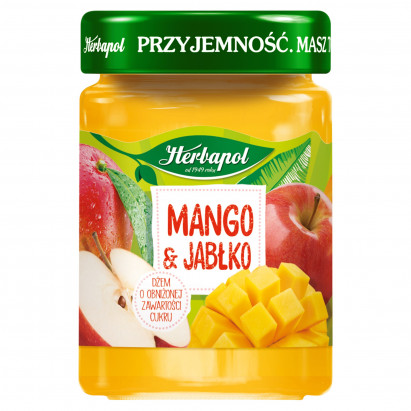 Herbapol Dżem o obniżonej zawartości cukru mango & jabłko 280 g