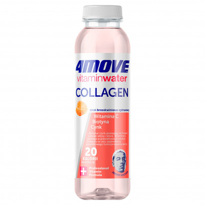 4Move Vitamin Water Collagen Napój niegazowany smak brzoskwiniowo-cytrusowy 556 ml