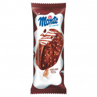 Zott Monte Lody śmietankowe i lody czekoladowo-orzechowe w czekoladzie mlecznej 100 ml