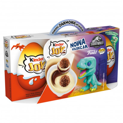 Kinder Joy Chrupiące wafelki posypane kakao w kremie z niespodzianką 60 g (3 sztuki) 