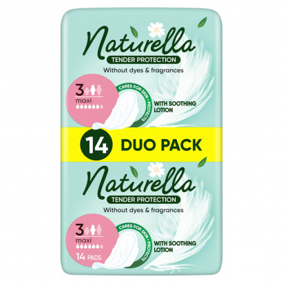 Naturella Ultra Tender Protection Maxi, No Dyes And Fragrances, Pads 14 Count