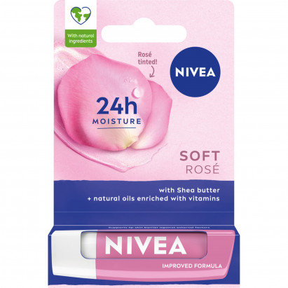 Nivea Soft Rose Pielęgnująca pomadka do ust 5,5 ml