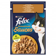 Felix Sensations Sauce Karma dla kotów z indykiem w sosie o smaku bekonu 85 g