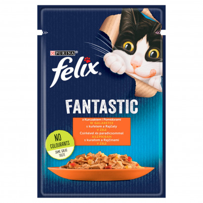 Felix Fantastic Karma dla kotów z kurczakiem i pomidorami w galaretce 85 g