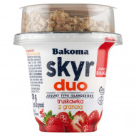 Bakoma Skyr Duo Jogurt typu islandzkiego truskawka z granolą 215 g