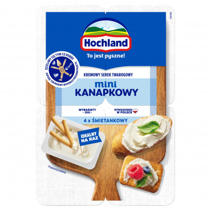 Hochland Kremowy serek twarogowy mini kanapkowy śmietankowy 120 g (4 x 30 g)