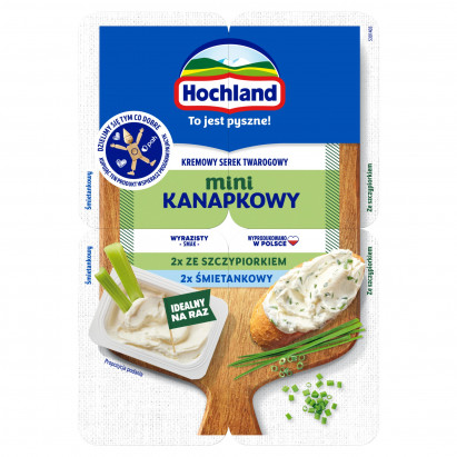 Hochland Kremowy serek twarogowy mini kanapkowy 120 g (4 x 30 g)