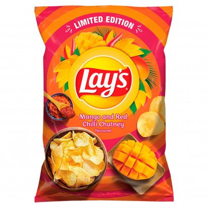 Lay's Chipsy ziemniaczane o smaku chutney z mango i czerwonego chilli 130 g