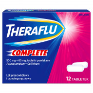 Theraflu Complete 500 mg + 65 mg Lek przeciwbolowy i przeciwgoraczkowy 12 sztuk