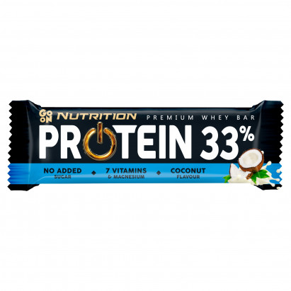 Go On Nutrition Protein 33 % Baton wysokobiałkowy o smaku kokosowym w polewie 50 g