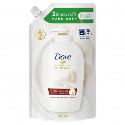 Dove Nourishing Silk Pielęgnujące mydło w płynie zapas 500 ml