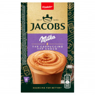 Jacobs Rozpuszczalny napój kawowy z kakao o smaku czekolady Milka 126,4 g (8 x 15,8 g)