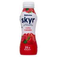 Bakoma Jogurt pitny typu islandzkiego skyr malina truskawka 300 g