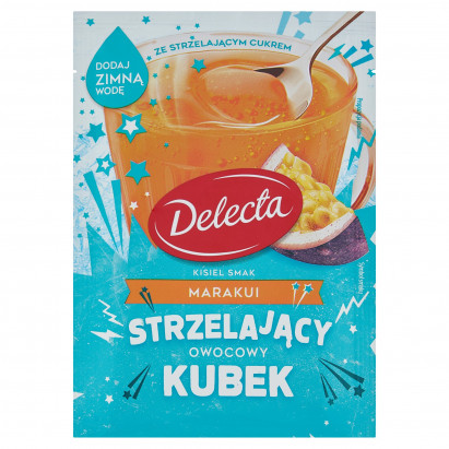 Delecta Strzelający owocowy kubek Kisiel smak marakui 34 g