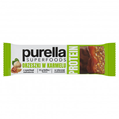 Purella Superfoods Protein Baton białkowy orzeszki w karmelu 45 g