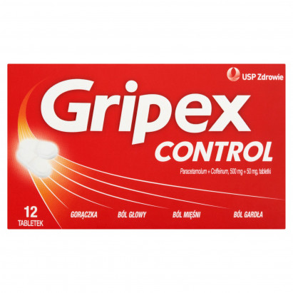 Gripex Control 500 mg + 50 mg Tabletki 12 sztuk