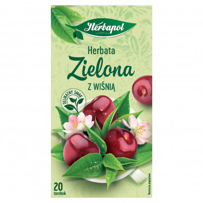 Herbapol Herbata zielona z wiśnią 34 g (20 x 1,7 g)