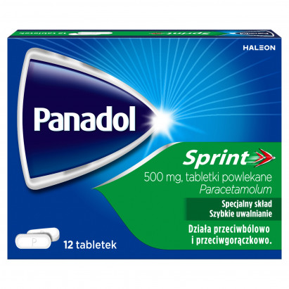 Panadol Sprint 500 mg Tabletki powlekane 12 sztuk
