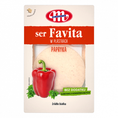Mlekovita Favita Ser kanapkowy z papryką 150g