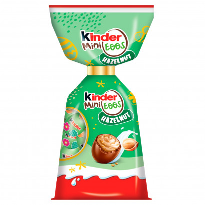 Kinder Mini Eggs Hazelnut Czekoladki z mlecznej czekolady z mlecznym nadzieniem 85 g