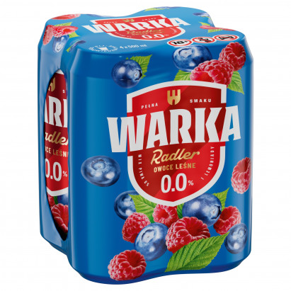 Warka Radler Mix piwa 0 % i lemoniady owoce leśne 4 x 500 ml