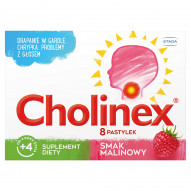 Cholinex Junior Pastylki smak malinowy 28 g (8 x 3,5 g)