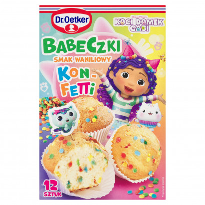 Dr. Oetker Babeczki smak waniliowy konfetti̇ 300 g