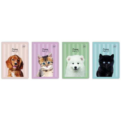 Zeszyt A5 16 kartek kratka Puppy Sign