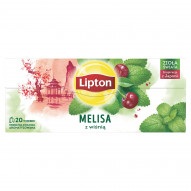 Lipton Herbatka ziołowa aromatyzowana melisa z wiśnią 24 g (20 torebek)