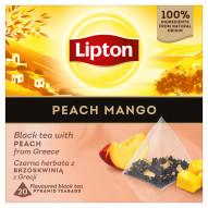 Lipton Discovery Brzoskwinia Mango Czarna herbata z brzoskwinią z Grecji 34 g (20 torebek)