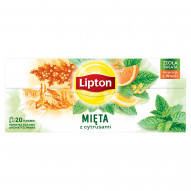 Lipton Herbatka ziołowa aromatyzowana mięta z cytrusami 26 g (20 torebek)