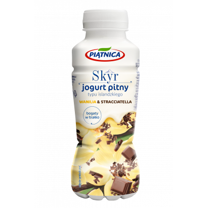 Jogurt pitny Skyr wanilia stracciatella Piątnica 330ml