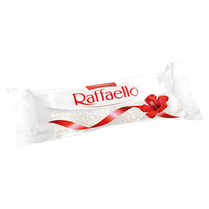 Raffaello Chrupiący wafelek z kokosem i całym migdałem w środku 40 g (4 sztuki)