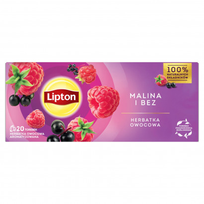 Lipton Herbatka owocowa malina i bez 32 g (20 torebek)