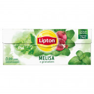 Lipton Herbatka ziołowa aromatyzowana melisa z granatem 24 g (20 torebek)