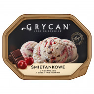 Grycan Lody śmietankowe z czekoladą i sosem wiśniowym 900 ml