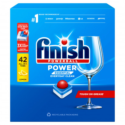 Finish Power Lemon Tabletki do mycia naczyń w zmywarce 546 g (42 sztuki)