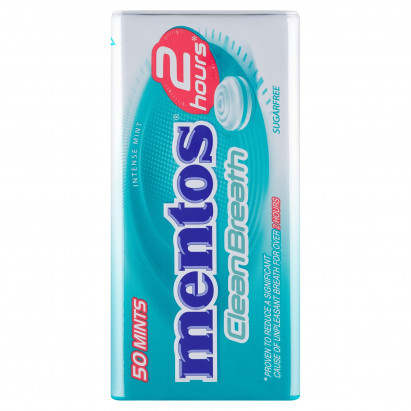 Mentos CleanBreath Intense Mint Odświeżające pastylki bez cukru 35 g